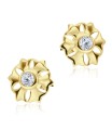 Charming Flowers CZ Stone Silver Ear Stud STS-5124